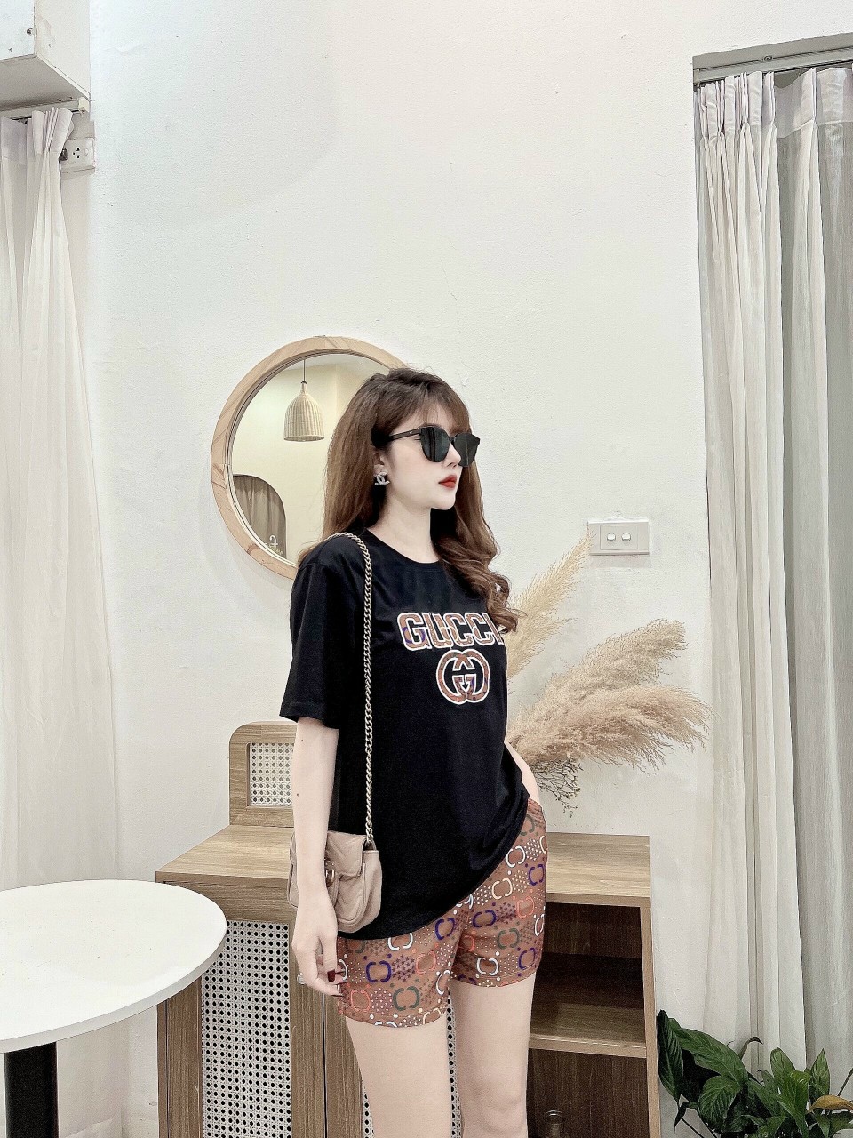 BỘ THỜI TRANG PHỐI HỌA TIẾT GUCCI THÊU - BTN422